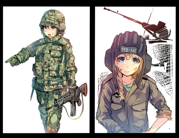 真夏の女性兵士 Daito さんのイラスト ニコニコ静画 イラスト