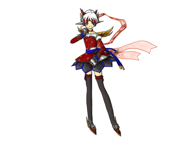 エルソード イヴ金剛夜叉 赤 を７頭身ぐらいで描いてみた Neo飛燕 さんのイラスト ニコニコ静画 イラスト
