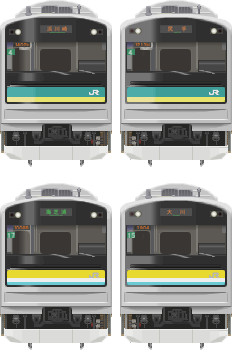 【横ナハ】MSペイントで205系1000･1100番台描いてみた。