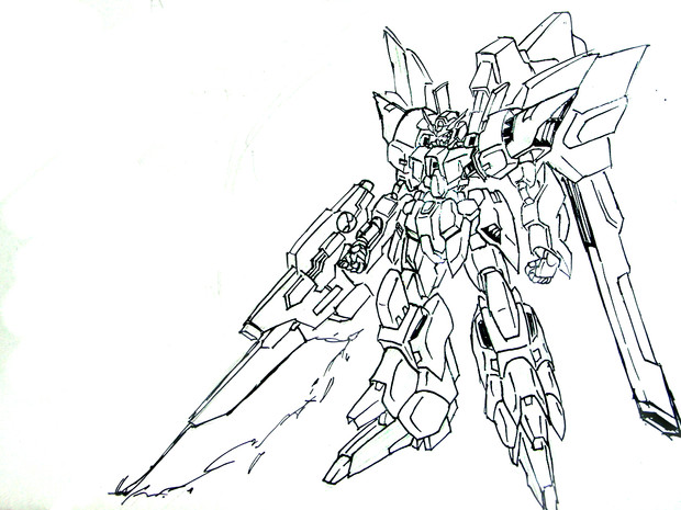 シド狩り用のガンダムを描いてみた Zelgameth ゼルガメス さんのイラスト ニコニコ静画 イラスト