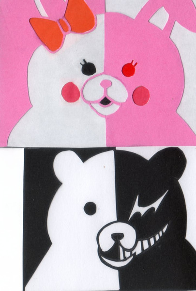 モノミ モノクマを切ってみた Gurenn さんのイラスト ニコニコ静画 イラスト