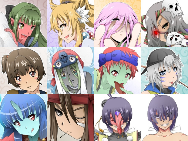 妖怪娘拾鬼夜行プラス サムネイル しるこ汁 さんのイラスト ニコニコ静画 イラスト