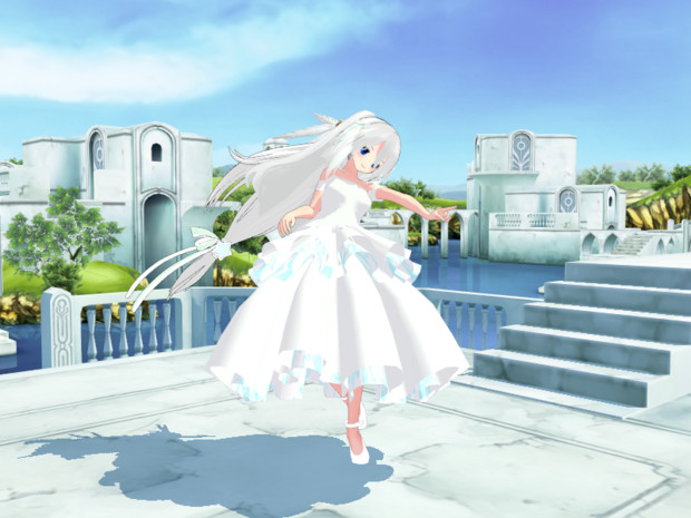 銀髪ドレス風 おんだ式ミク改変 ミプル ミヤ さんのイラスト ニコニコ静画 イラスト