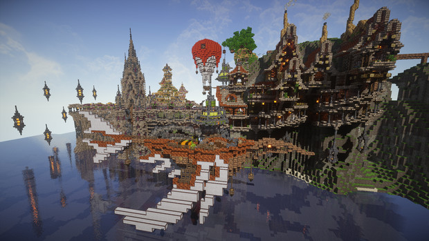 【Minecraft】防衛せよ！城塞都市を築く 第６幕 『防龍堤』 謎の魚鳥船