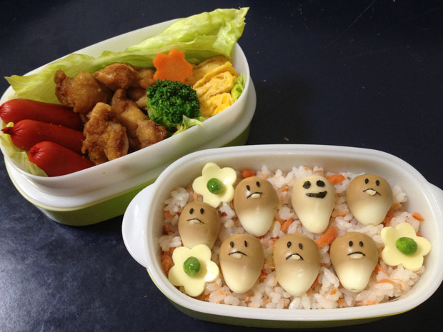 なめこのキャラ弁当を作ってみた