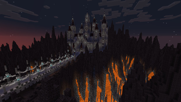 Minecraft 中二病全開でお城作ってみた まれっと さんのイラスト ニコニコ静画 イラスト