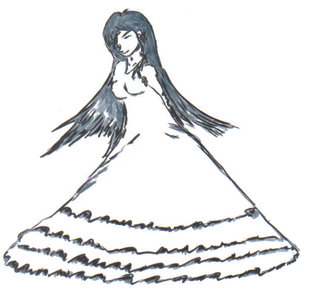 ドレス姿の貞子さん 大西平洋 ヘイヨー さんのイラスト ニコニコ静画 イラスト