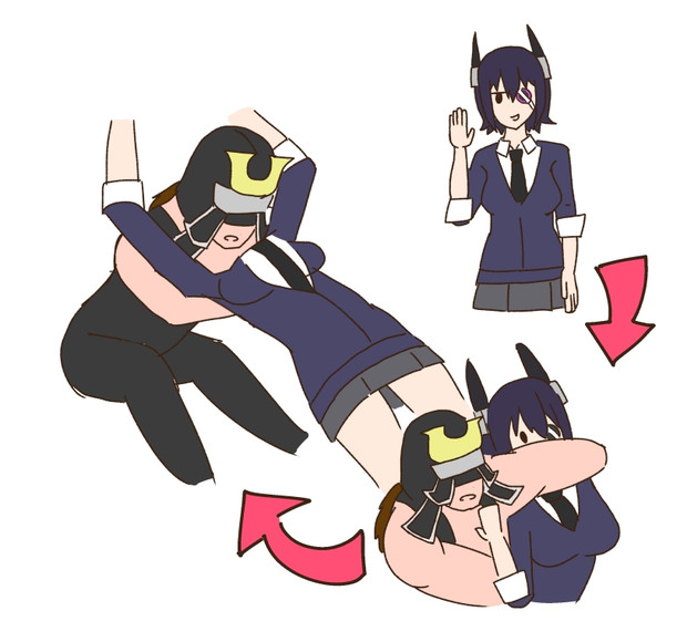 リバースDDTされる天龍ちゃん。