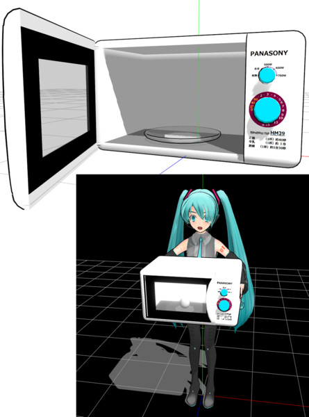 【MMDモデル配布あり】電子レンジ【卵は入れちゃダメ】