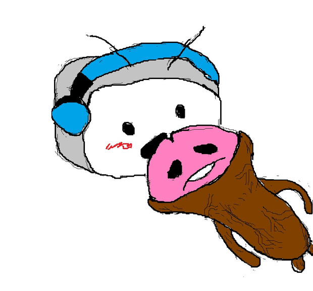 Nsenのテレビちゃんにイラッと来たのでなめこを咥えさせてみた 泳げないたいやき さんのイラスト ニコニコ静画 イラスト