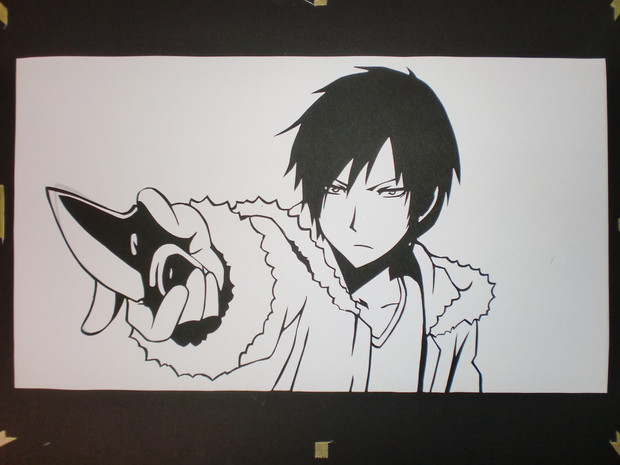切り絵 デュラララ 折原臨也 しんせ さんのイラスト ニコニコ静画 イラスト