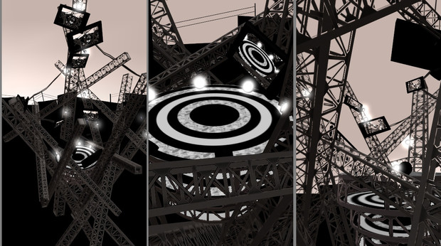 【MMD】鉄骨ステージ完成～【ステージ配布】