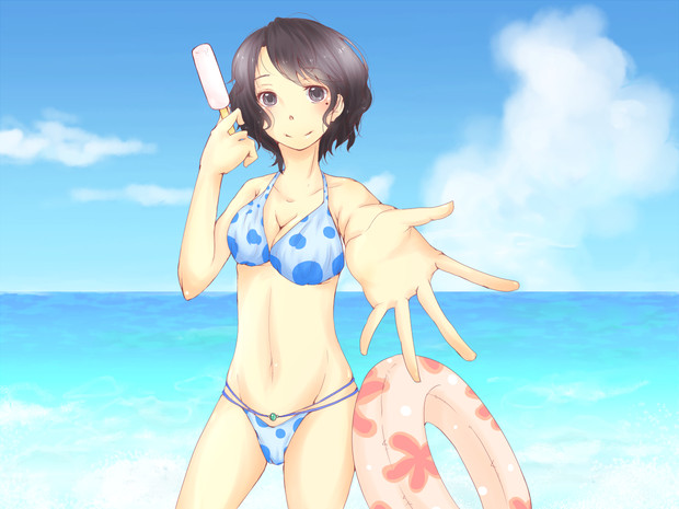 水着のお姉さんはどうですか ４no さんのイラスト ニコニコ静画 イラスト