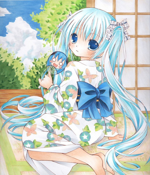 浴衣ミク ふうき音 こみトレ26 さんのイラスト ニコニコ静画 イラスト