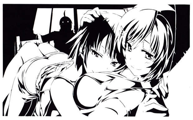 切り絵 戦場ヶ原ひたぎ 羽川翼 阿良々木暦 竹光 さんのイラスト ニコニコ静画 イラスト