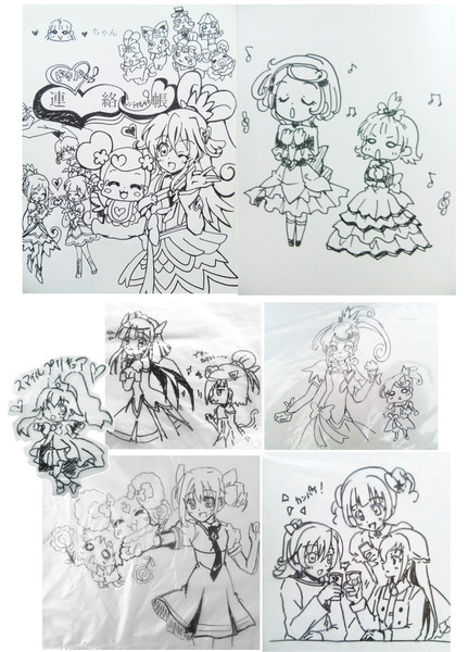 【プリキュア】ビニール袋等にマッキ―でほぼ一発描き②