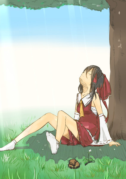 木陰で休憩 らもす さんのイラスト ニコニコ静画 イラスト