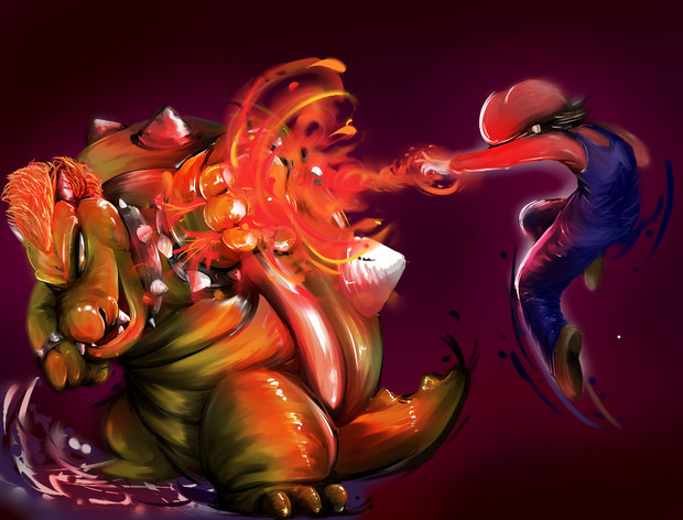 Mario Vs King Bowser Koopa クロネコ さんのイラスト ニコニコ静画 イラスト