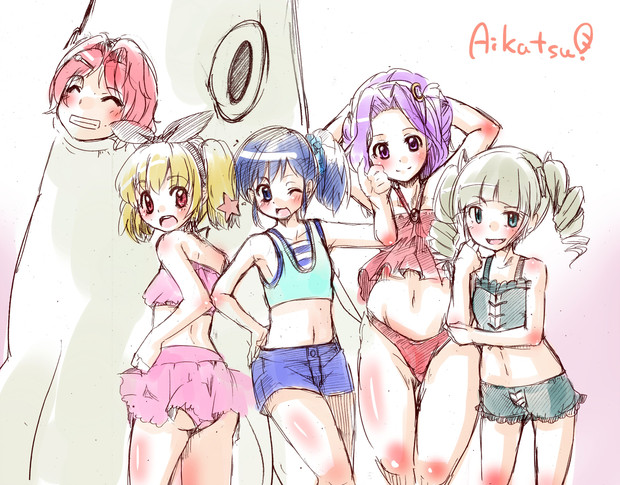 アイカツ 水着らくがき るくっち さんのイラスト ニコニコ静画 イラスト