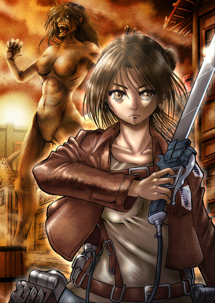 進撃の巨人 女エレン 公式にあったので むきたまえっぐ さんのイラスト ニコニコ静画 イラスト
