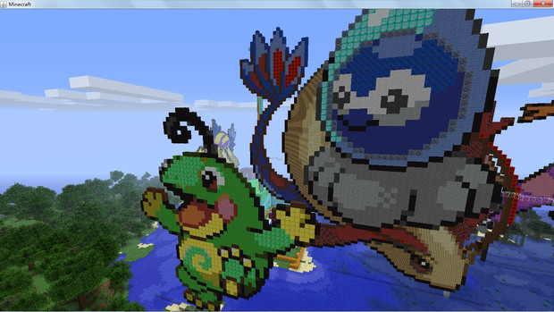 降らしニョロトノ雨ポワルン In Minecraft でんちゅら さんのイラスト ニコニコ静画 イラスト