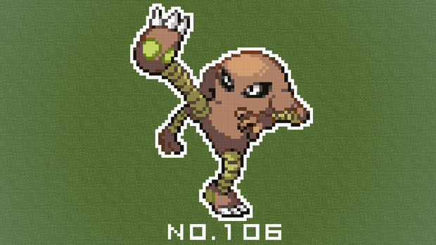 【マイクラ】ポケモン図鑑NO.106【ドット絵】