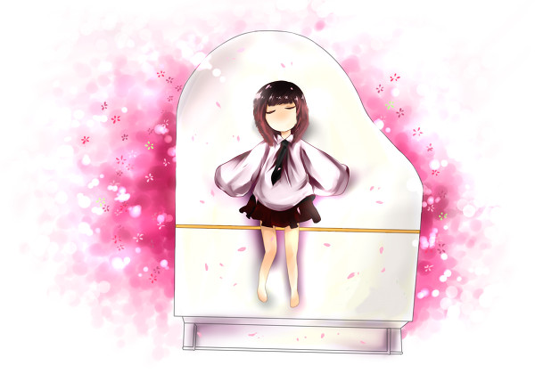 ピアノに咲く花たち ニコニコ静画 イラスト