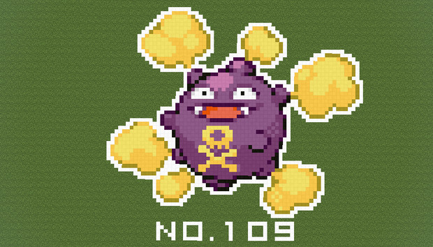 【マイクラ】ポケモン図鑑NO.109【ドット絵】