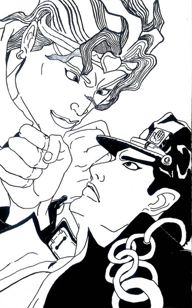 ジョジョの奇妙な冒険 浮世絵っぽく描いた 野良ノン酸 さんのイラスト ニコニコ静画 イラスト