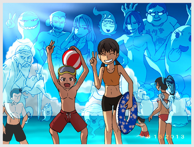 心霊写真 海水浴場にて撮影 したっぱ13号 さんのイラスト ニコニコ静画 イラスト