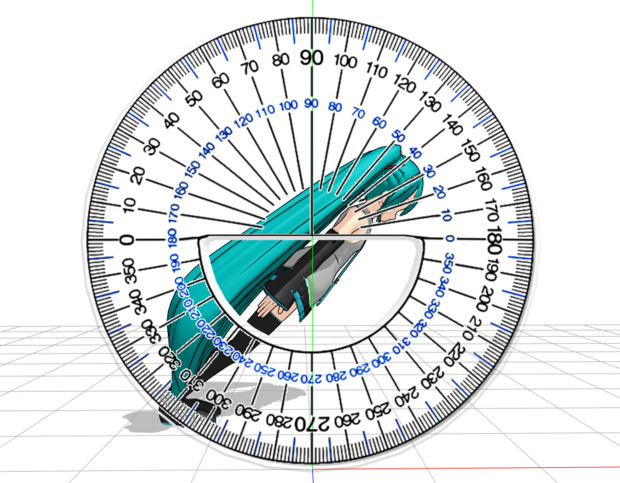 Mmdモデル配布あり 分度器 大人になってから使ったことないや Hbk ペパクラp さんのイラスト ニコニコ静画 イラスト