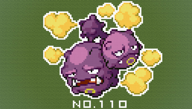 マイクラ ポケモン図鑑no 110 ドット絵 のむちょん さんのイラスト ニコニコ静画 イラスト