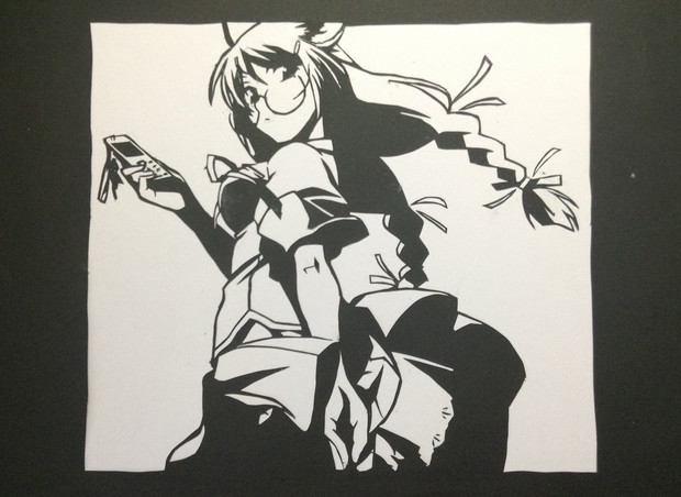 切り絵 化物語 羽川翼 わたぼうし さんのイラスト ニコニコ静画 イラスト