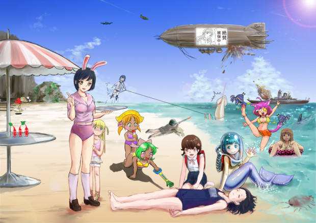 企画絵 夏の海 Room さんのイラスト ニコニコ静画 イラスト