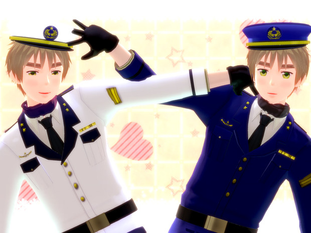 Apヘタリアmmd 甘い青と白 画集の青い軍服 もけもけ団 さんのイラスト ニコニコ静画 イラスト