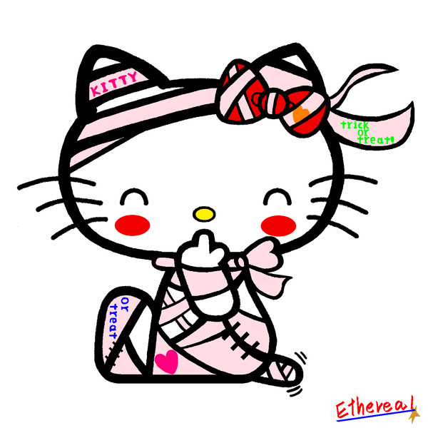 ハロウィン13 ほうたいぐるぐるキティ Ver 02 せりる さんのイラスト ニコニコ静画 イラスト