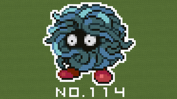 【マイクラ】ポケモン図鑑NO.114【ドット絵】