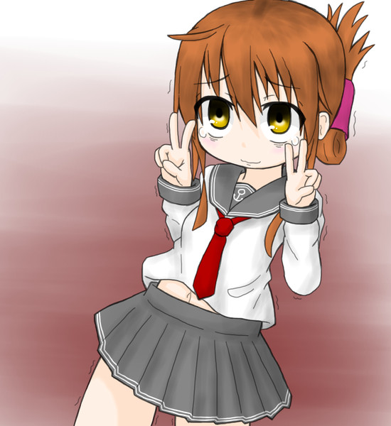 怯え顔ダブルピース ねろーじゅ さんのイラスト ニコニコ静画 イラスト