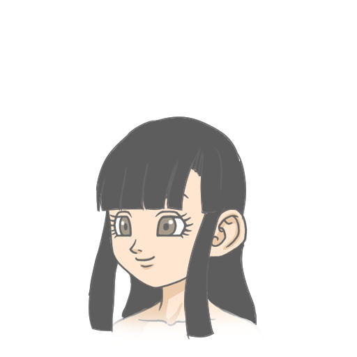 前髪ぱっつんロングヘアー みんみ さんのイラスト ニコニコ静画 イラスト