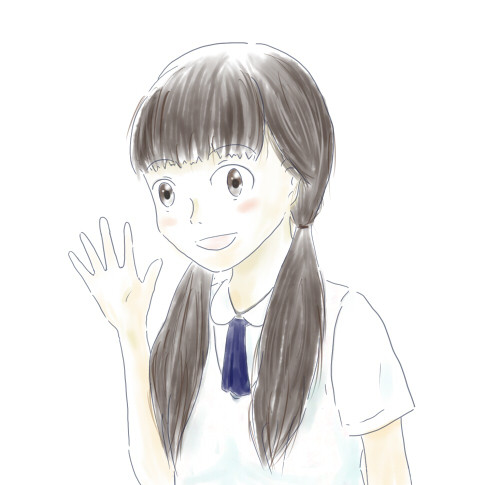 手を振る女子中学生 なつき さんのイラスト ニコニコ静画 イラスト
