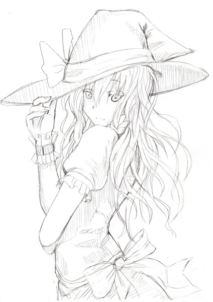 油絵で魔理沙 下書き カバヂ さんのイラスト ニコニコ静画 イラスト