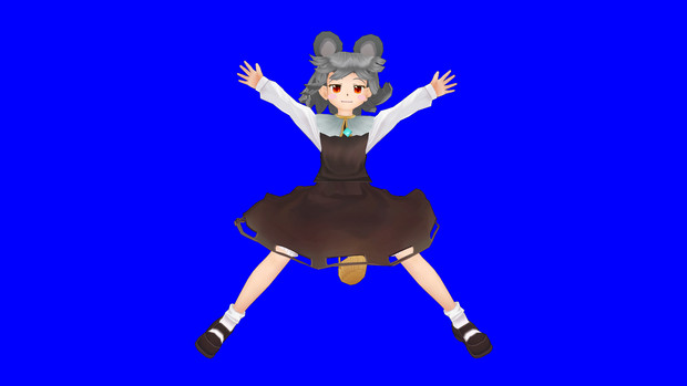 ドヤ顔で大の字ジャンプするナズーリンbb ひげデブ さんのイラスト ニコニコ静画 イラスト