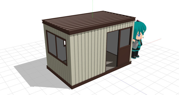 【MMD】  プレハブ小屋 【配布】