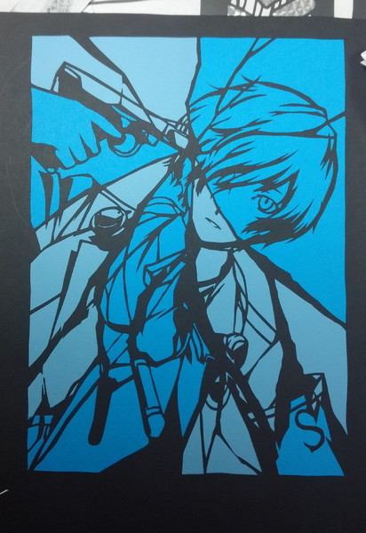 【切り絵】　ペルソナ３　主人公　