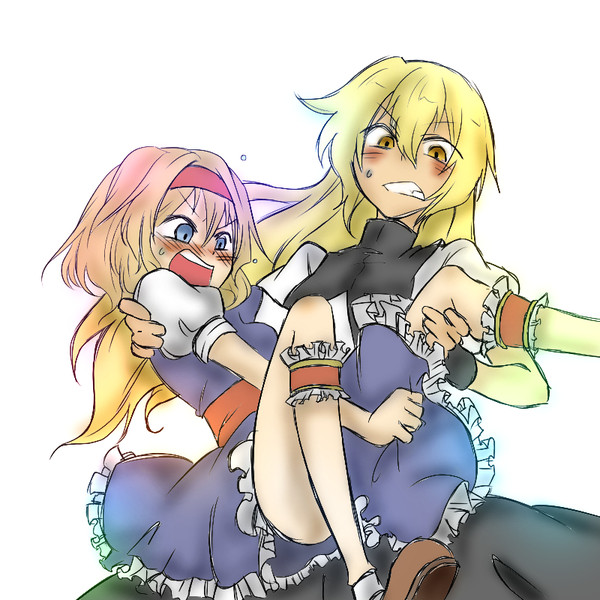 お姫様抱っこするのが下手な魔理沙 しろ さんのイラスト ニコニコ静画 イラスト