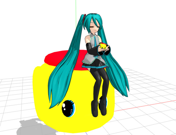 Mmdモデル配布あり 黄色い動物の糊 おどうぐばこに入ってたよね Hbk ペパクラp さんのイラスト ニコニコ静画 イラスト