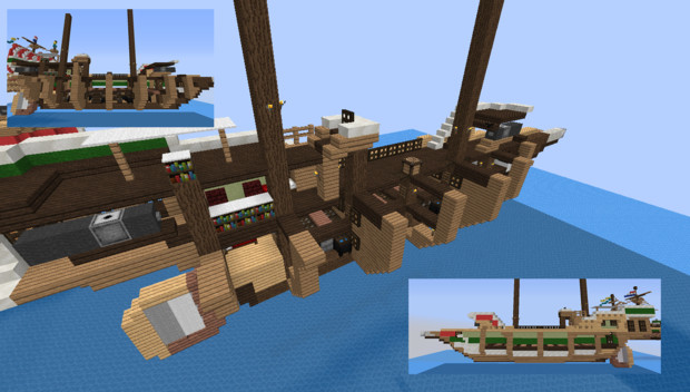 Minecraft ガレー船 建造途中の小型艦 Tommy さんのイラスト ニコニコ静画 イラスト