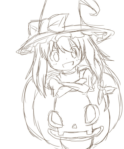ハロウィンマリー 下書き いずちり さんのイラスト ニコニコ静画 イラスト
