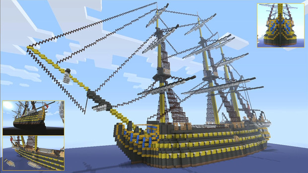 戦列艦 Hms Hellfire Minecraft Xbox360 Answ21 さんのイラスト ニコニコ静画 イラスト
