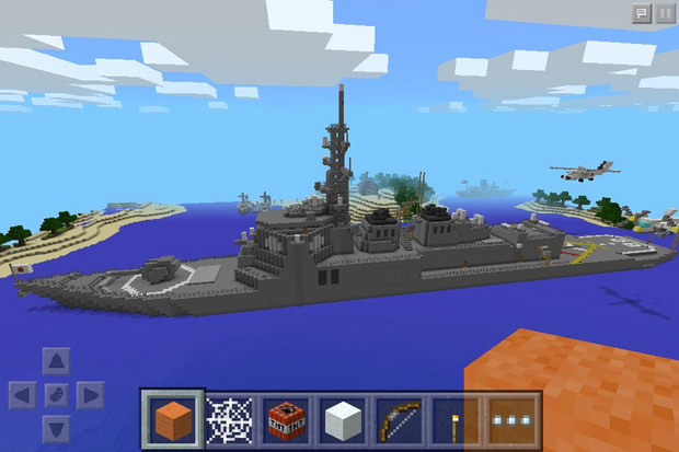 Minecraftpeで護衛艦みらいを作ってみました ゆーき さんのイラスト ニコニコ静画 イラスト